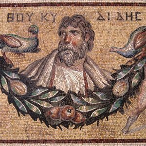 Mosaic of Thucydides from ancient Greece, historical figure in philosophy and history.